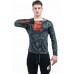 "PRAETORIAN 2.0" -  Carbon Black Camouflage Compression Shirt with Long Sleeves