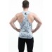 "LEGIONARY 2.0" - Arctic White Camouflage Racer Cut Tank Top with Black Logo