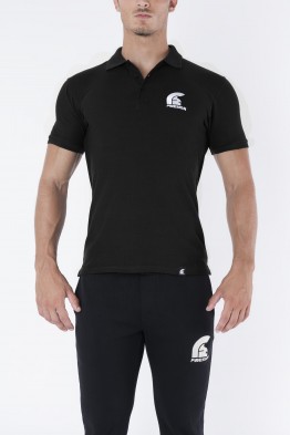 "SENATOR" - Black Polo Shirt with Embroidered "Firesign" Logo
