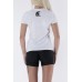 "SPQR" - White T-Shirt for Woman with Black Logo Print