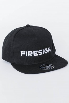"SKATER" - Black Hip Hop Cap with Embroidered "FIRESIGN"