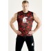 "ARMOUR" - Magma Red Camouflage Mesh Basketball Tank Top for Man