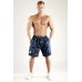 "FIGHTER" - Pacific Blue Camouflage Mesh Basketball Shorts
