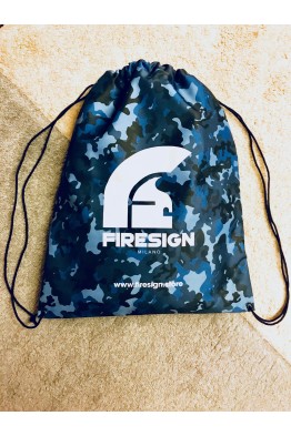 "LOADRUNNER" - Pacific Blue Camouflage Gym/Beach Bag with White Logo Print