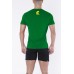 "SPQR" - Light Green T-Shirt with Yellow Logo Print