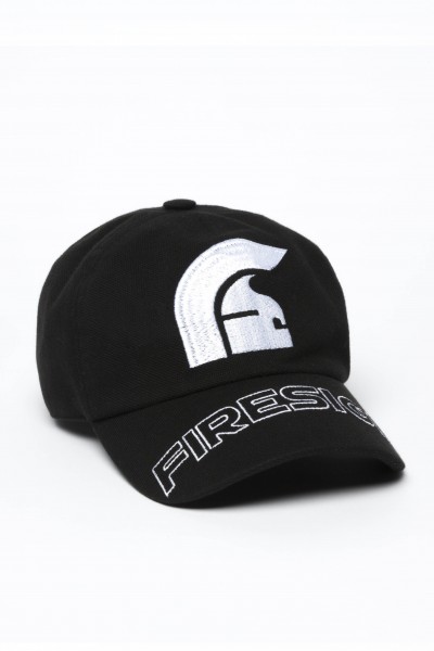 "HELM" - Black Baseball Cap with Embroidered Centered Logo and "FIRESIGN"