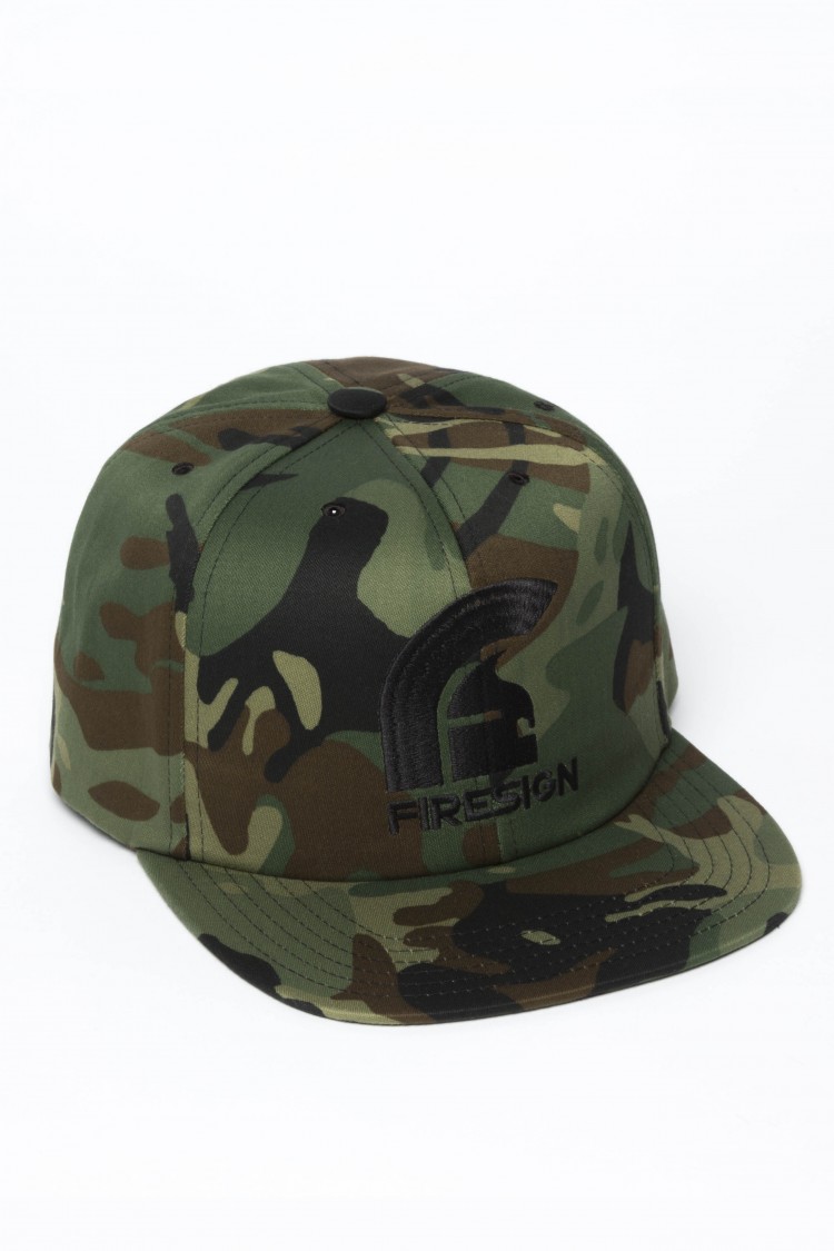 "SIEGE" - Army Camouflage Hip Hop Cap with Black Embroidered Logo