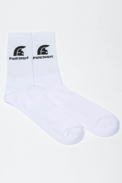 "STEP" - White Gym Socks for Man with Embroidered Logo