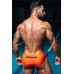 "NAVY SEAL" 2.0 - Orange Fluo Swimwear Slip with Black Logos, Limited Edition